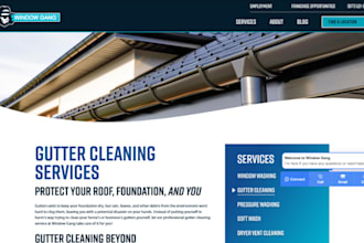 wix gutter cleaning roofing website roofing contractor gutter repair website