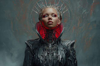 design stunning sci fi portrait art