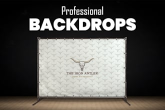 design a professional step and repeat or event backdrop banner