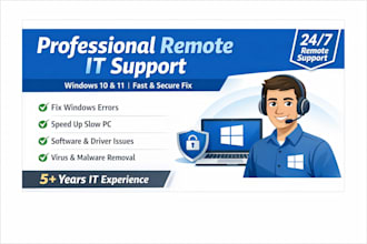 fix windows issues and provide professional remote IT support