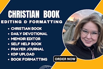 do christian book editing formatting proofreading devotional journal book editor