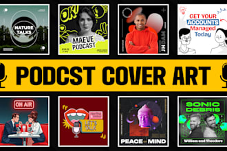 design a scroll stopping podcast cover art