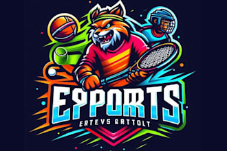 make unique mascot animal tennis hockey logo