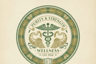 design a classic vintage health logo for your brand