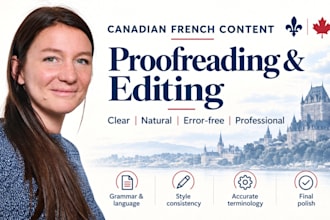 proofread and edit your canadian french content
