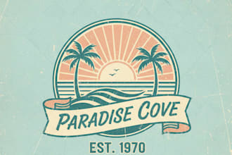 design an elegant vintage resort logo for your brand