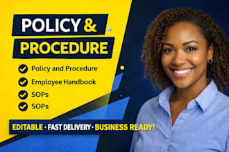 write your business and company policies and procedure