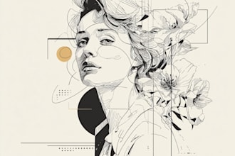 draw vector line art illustration