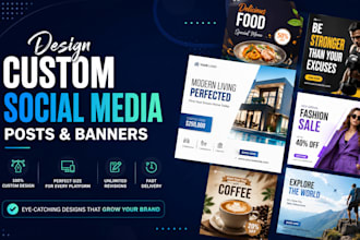 design custom social media posts and banners