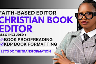 be christian book editor, christian book formatter for amazon kdp, book editor