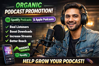 do organic podcast promotion for spotify and apple podcasts