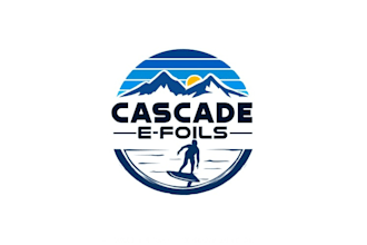 design cascade foils flying water logo