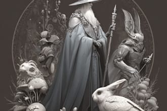 make a fantasy illustration