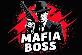 design awesome mafia sniper logo with express delivery