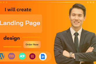 create an elementor one page website and landing page design