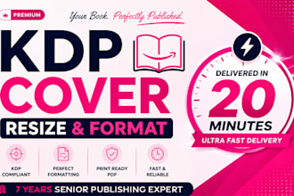 fix and resize your rejected book cover for amazon KDP