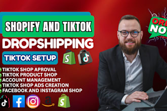 fix and set up tiktok shop, for sales with shopify sync, tik tok shop