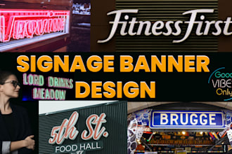 do 3d letter signage design led board back front light board any signage design