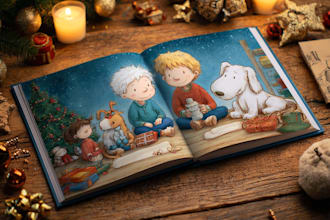 christmas children story book illustration book