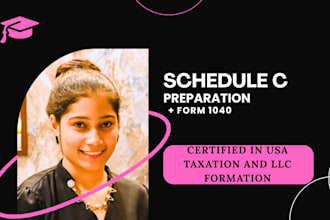 prepare schedule c and form 1040 US tax return for freelancers and self employed