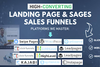 design a high conversion squeeze swipe pages landing page for google ads and ppc