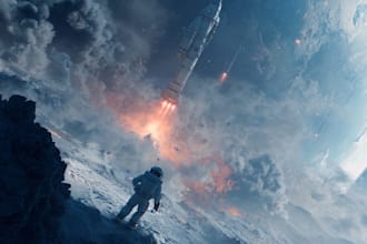 design high quality space art and futuristic space scenes