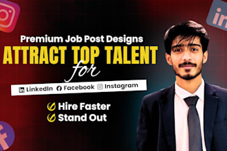 design premium corporate recruitment posts and hiring ads