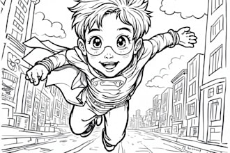 draw unique digital coloring page for kid and adult