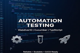 do automation testing using webdriverio, cucumber and typescript
