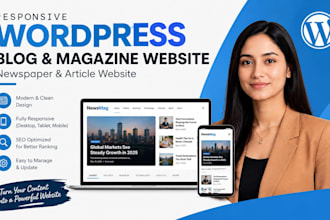 design responsive wordpress blog magazine website newspaper and article website