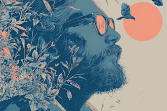 design your illustrated album cover art or music artwork