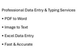 do professional data entry and ms word typing
