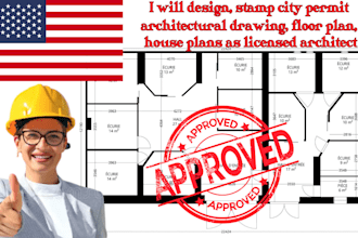 stamp california floor plan, adu plan, california stamp as licensed architect