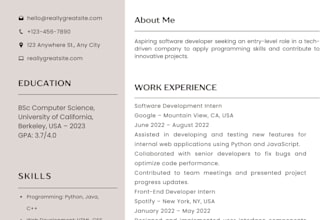 create a professional ats optimized resume or CV