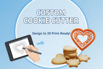 convert your design into 3d printable files cookies cutter, fondant, clay