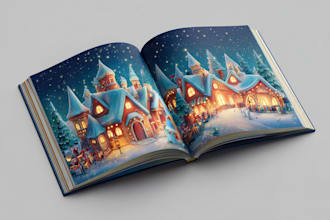 children christmas book illustration children story