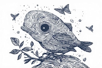 create awesome linocut illustration art