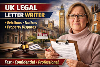write UK legal letters for landlords, tenants property disputes, lease agreement