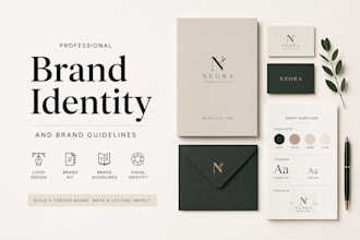 design a professional brand identity, logo and brand guidelines