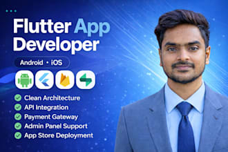 develop a clean and responsive flutter mobile app