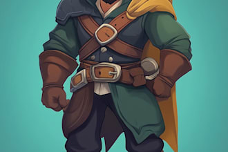 design 2d characters and 2d game assets character