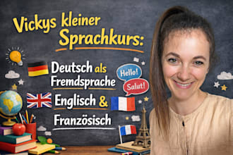 teach you german and perfect pronunciation for business, life and confidence