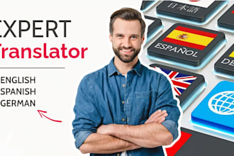 translate english to spanish and german