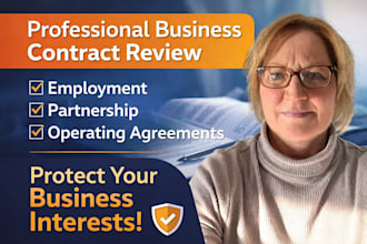 professional review of employment, partnership   operating, rental agreements