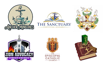 make church religious christian ministry and faith based logo design