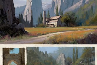 create a professional environmental concept art