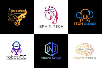 design tech, startup, crypto, technology, security logo