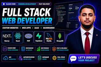 build a custom website as a full stack web developer