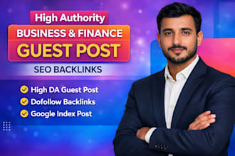 publish guest post on business and finance blogs with high authority backlinks