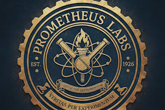design a unique vintage laboratory logo